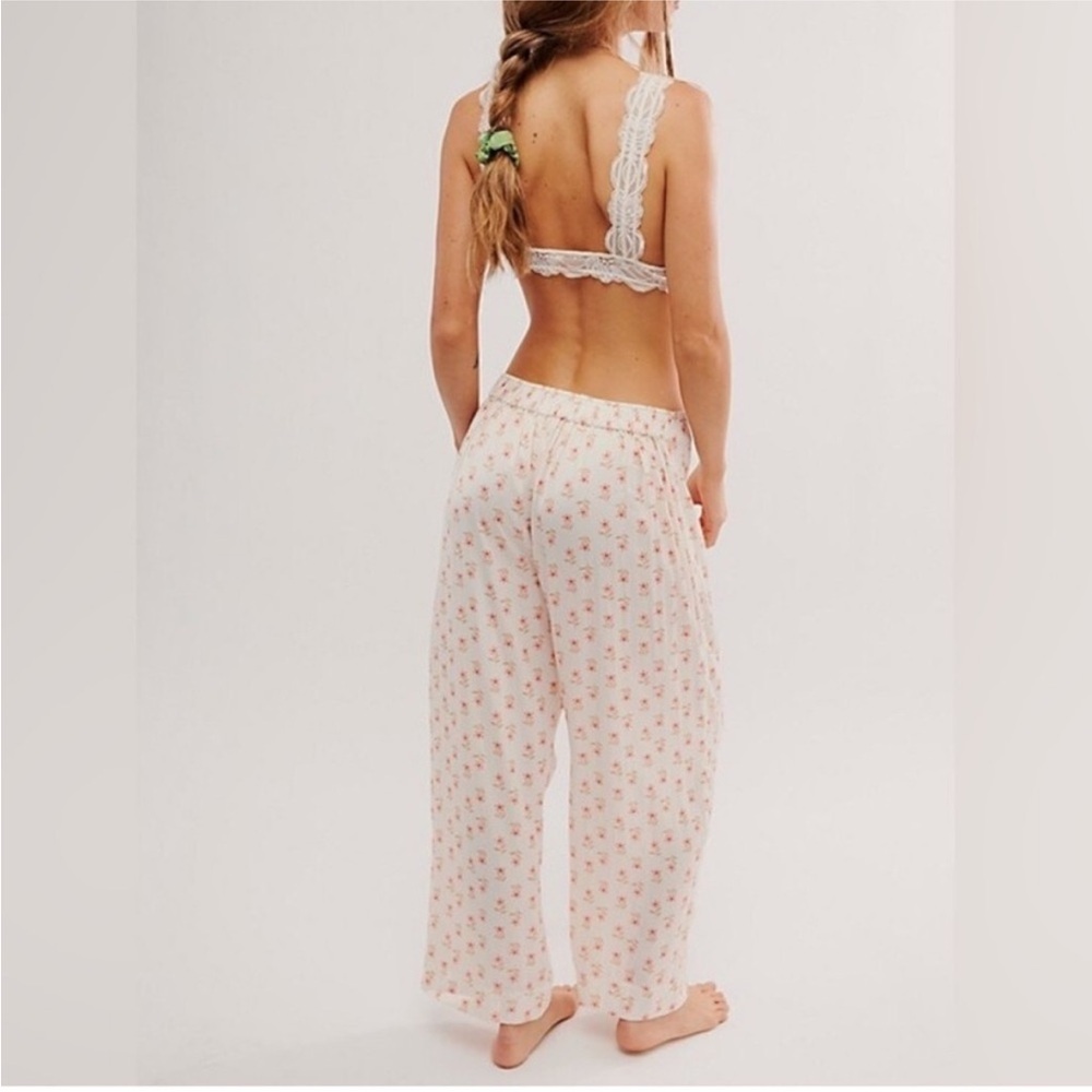 Free People Intimately First Choice Lounge Pant Comfy Wrap-Front Floral Size S